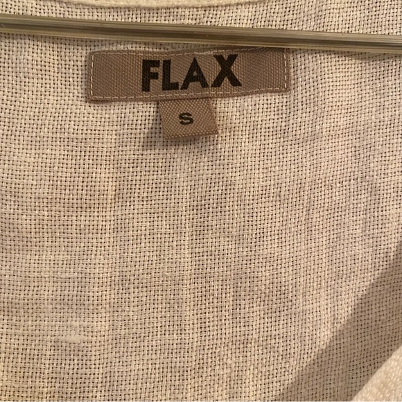 FLAX linen t shirt white wm sz S NWOT - Picture 4 of 5